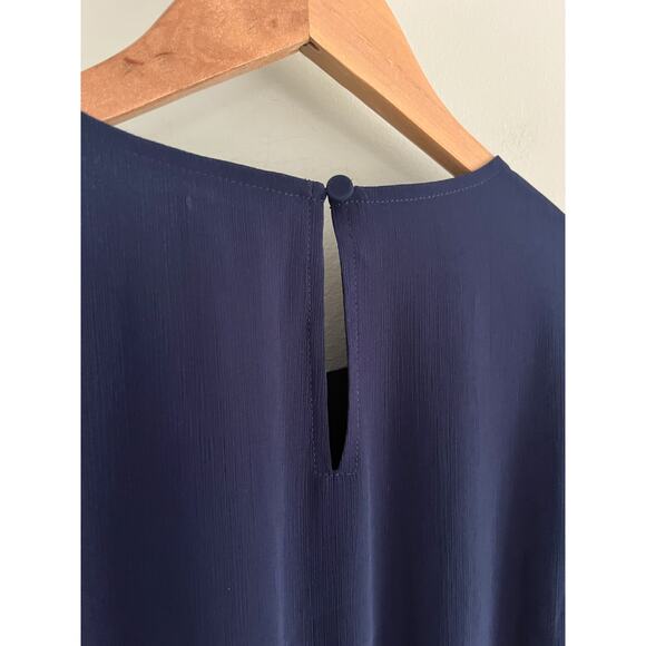 J Crew Factory | NWT | Mini dress with flounce hem | Navy | Sz 8 - Picture 10 of 13